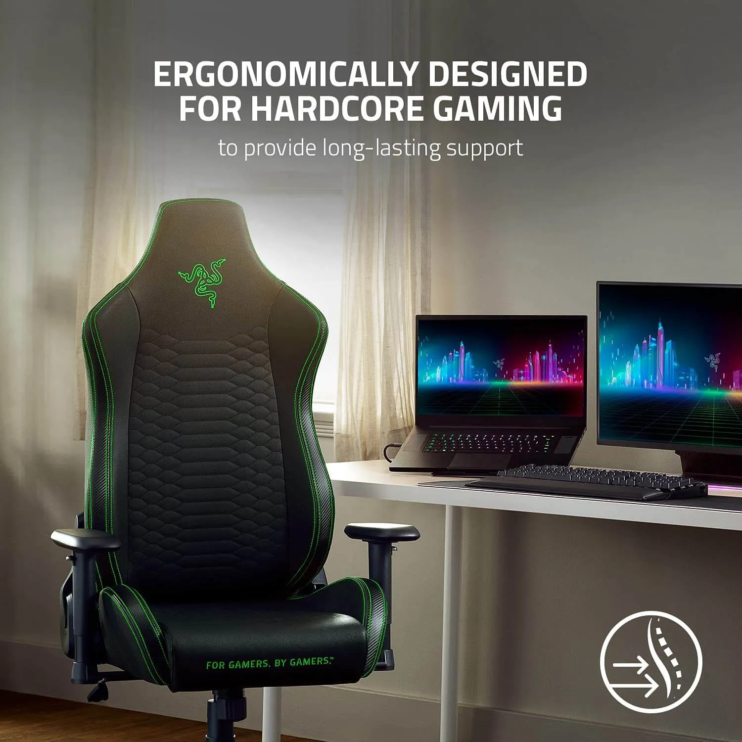 Razer Iskur X (Green) Ergonomic Gaming Chair