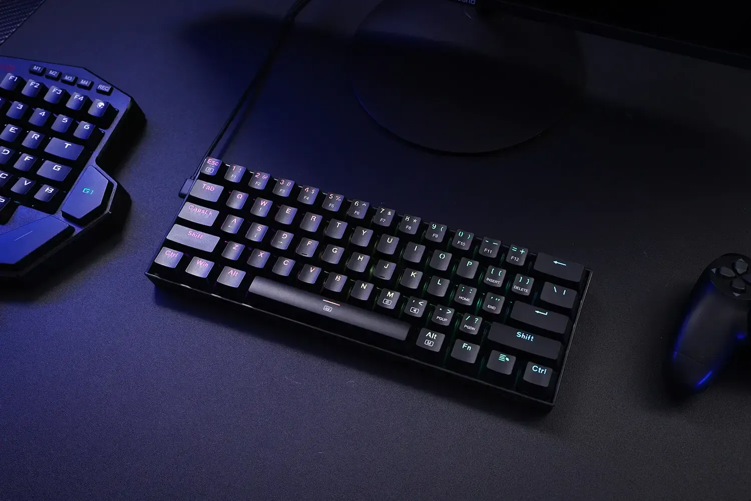 Redragon K630 Dragonborn 60% Wired RGB Gaming Keyboard with Linear Red Switches