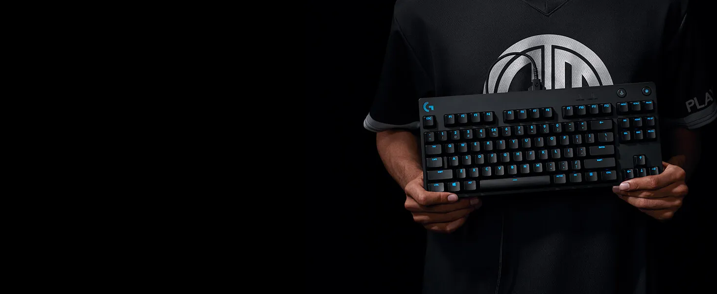 Logitech G PRO RGB Gaming Keyboard with Mechanical Blue Clicky Switches - Black