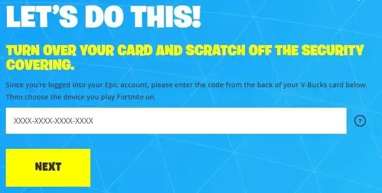 How to redeem my V-Bucks card