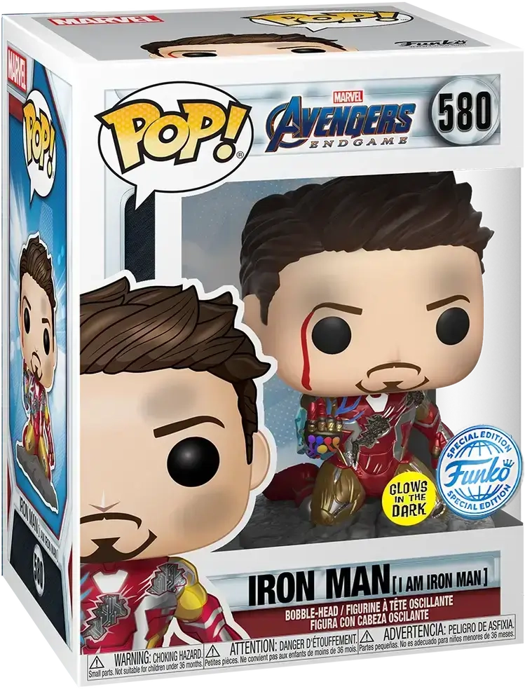 Funko Pop! Marvel: Avengers Endgame - I Am Iron Man (Glows in the Dark) (580)  for sale in Emirates from Games2all