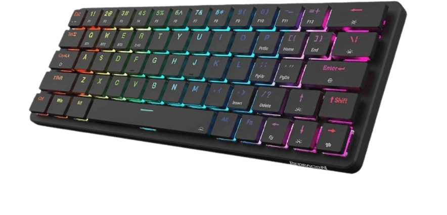 Redragon K624 Pro Mechanical Gaming Keyboard RGB LED Backlit 63 Key