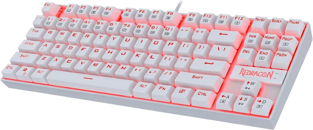 Redragon K552 Mechanical Gaming Keyboard with Cherry MX Red Switch - White