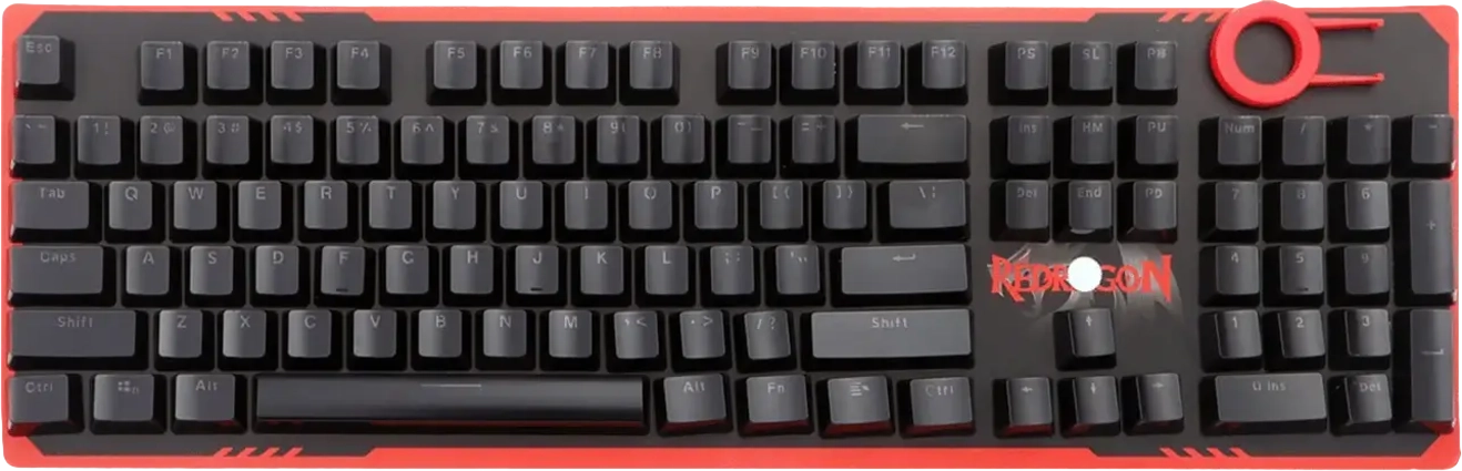 Redragon A101 Double Shot Injection Molded Mechanical Keyboard Keycaps - Black