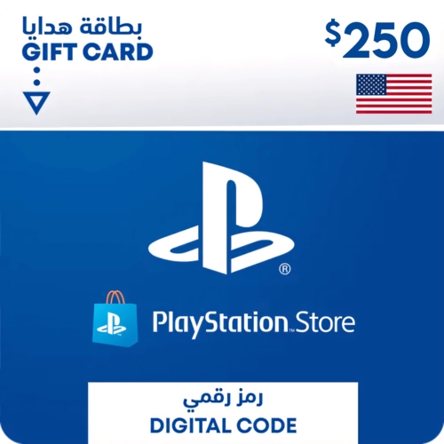 بطاقة شحن بلايستيشن ستور 250$ (امريكي)  للبيع في الامارات من خلال Games2all