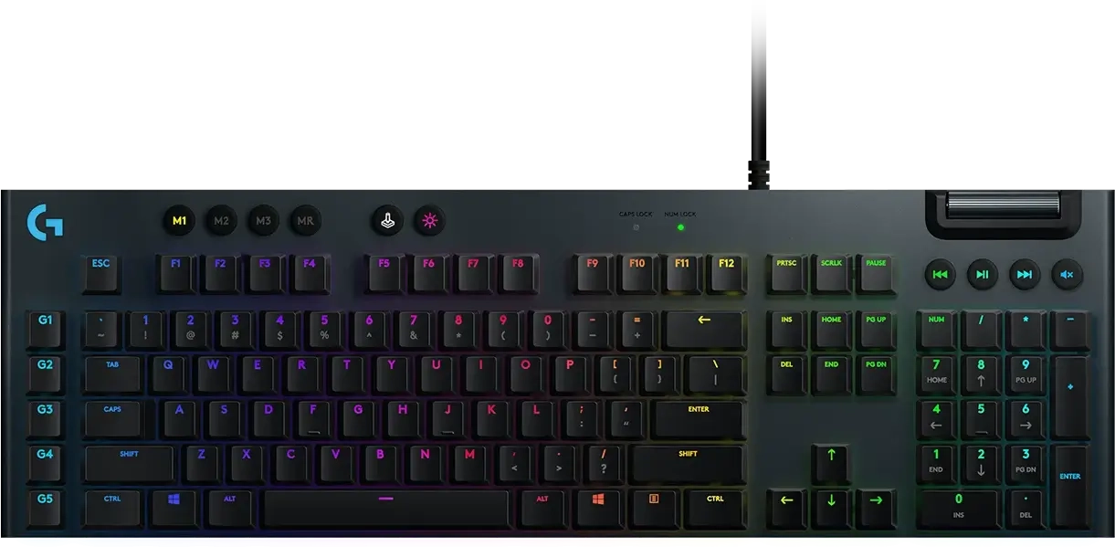 Logitech G815 LIGHTSYNC RGB Wired Mechanical Clicky Gaming Keyboard - Black  for sale in Emirates from Games2all