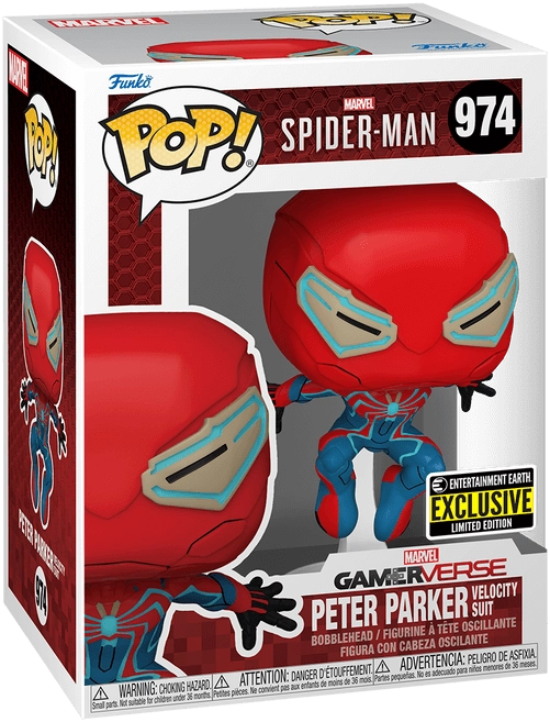 Funko Pop! Super Heroes: Marvel - Spider Man - Peter Parker Velocity Suit (Exclusive)  for sale in Emirates from Games2all