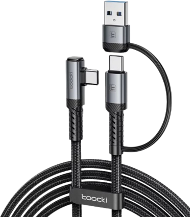 Toocki Oculus Quest Meta 2 in 1 Type A/C to Type C VR Link Cable - 16FT (5M)