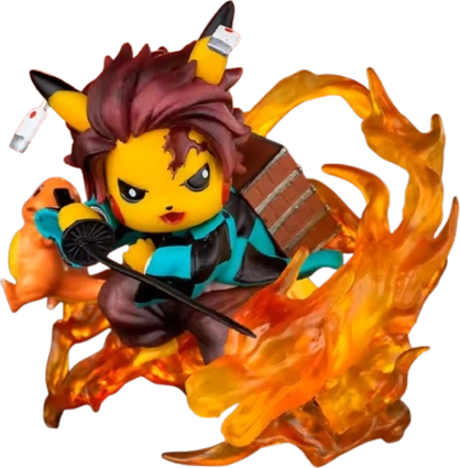 Pikachu in a Tanjiro Kamado cosplay from Demon Slayer - Figure 