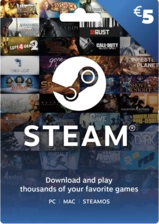 Steam Wallet Gift Card Europe 5 EUR -  for sale in Emirates from Games2all