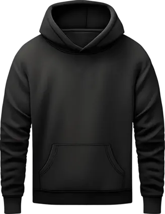 Hoodie - Black - Plain