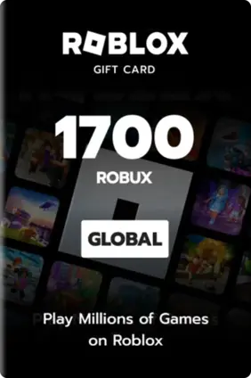 Roblox Card 1700 Robux Key Global