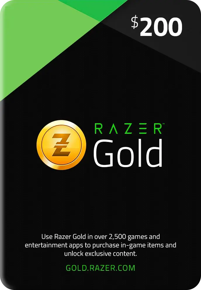 Razer Gold 200$ Global Gift Card  for sale in Emirates from Games2all