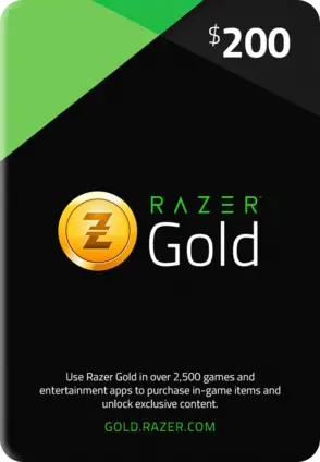 Razer Gold 200$ Global Gift Card