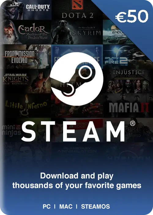 Steam Wallet Gift Card Europe 50 EUR  for sale in Emirates from Games2all