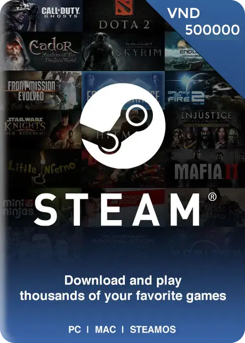 Steam Wallet Gift Card Vietnam 500000 VND  for sale in Emirates from Games2all