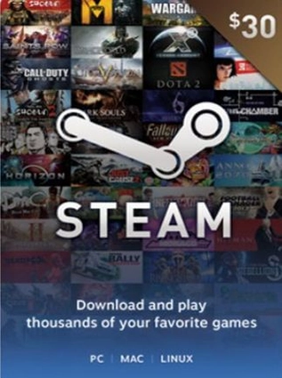 Steam Wallet Gift Card USA 30 USD