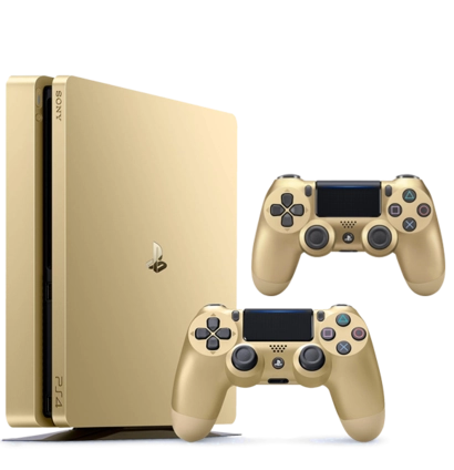 PlayStation 4 500GB Gold + 2 PS4 Controllers