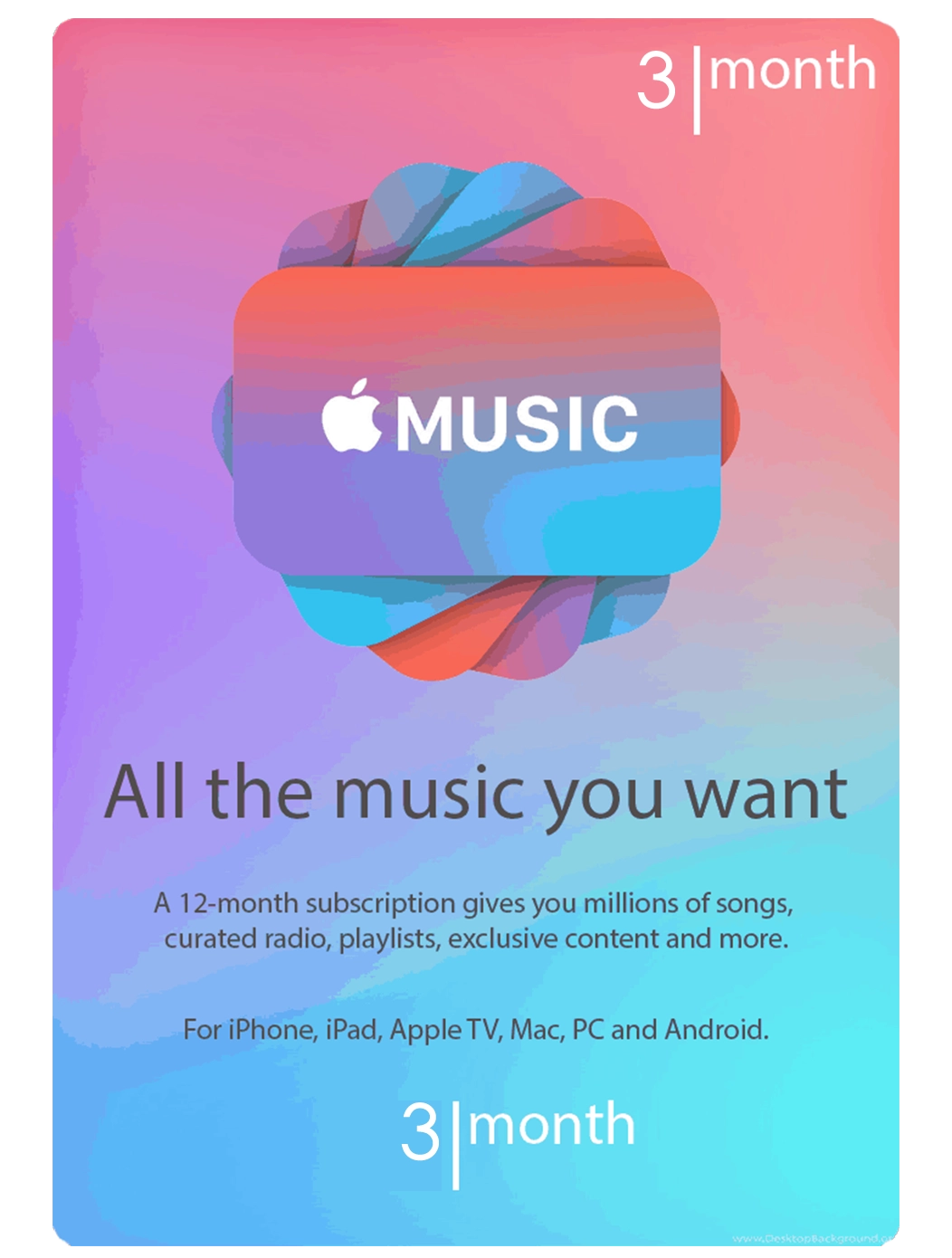 Apple Music 3 Months subscription USA  for sale in Emirates from Games2all