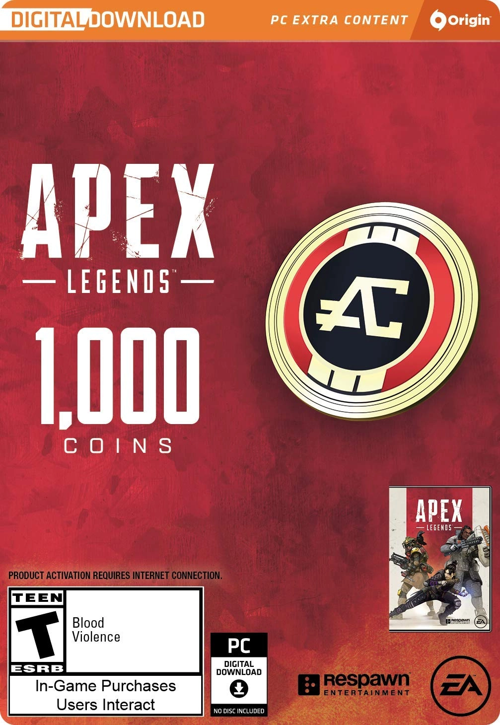 Apex Legends 1000 Coins PC Origin  for sale in Emirates from Games2all