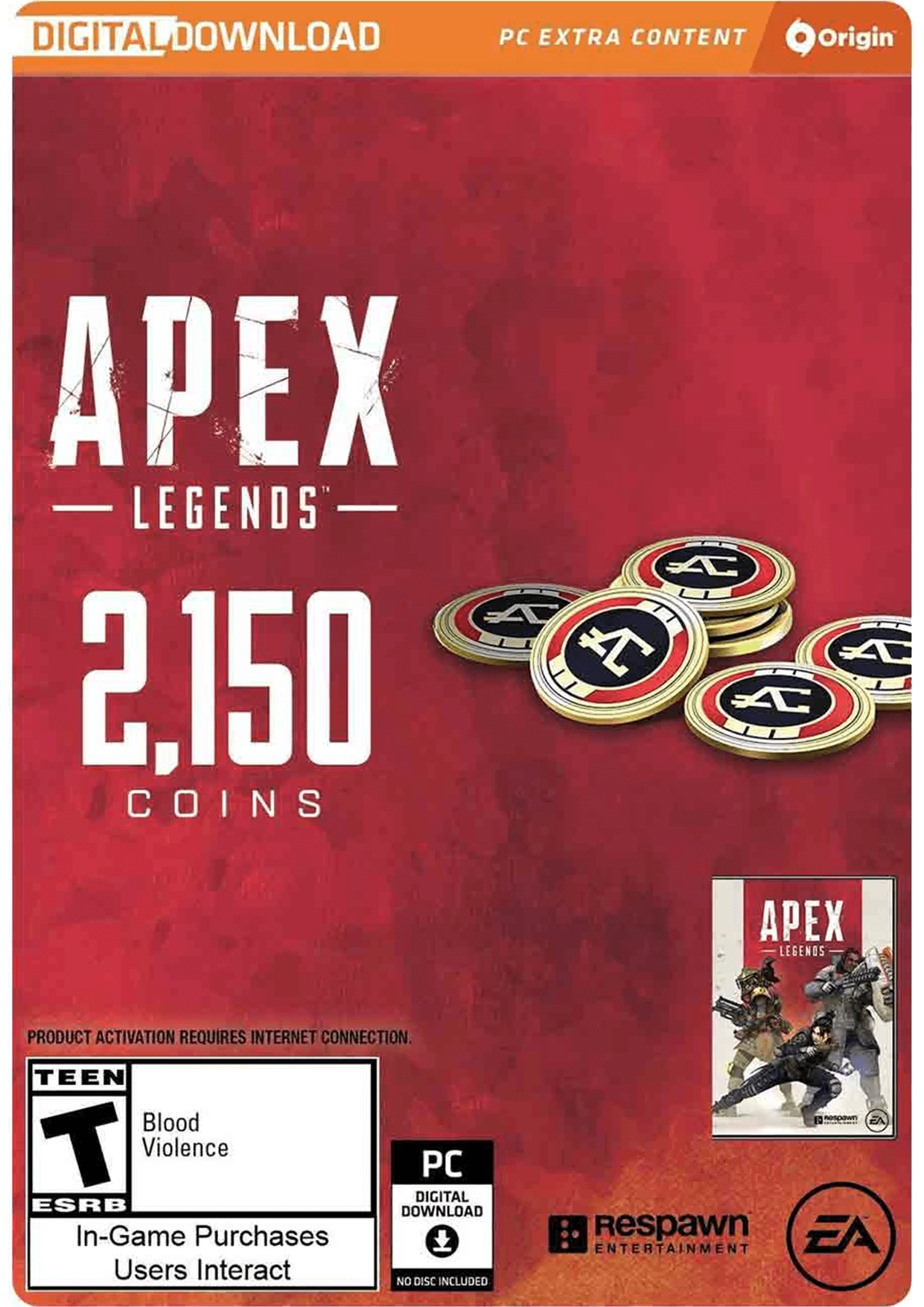 Apex Legends 2150 Coins PC Origin  for sale in Emirates from Games2all