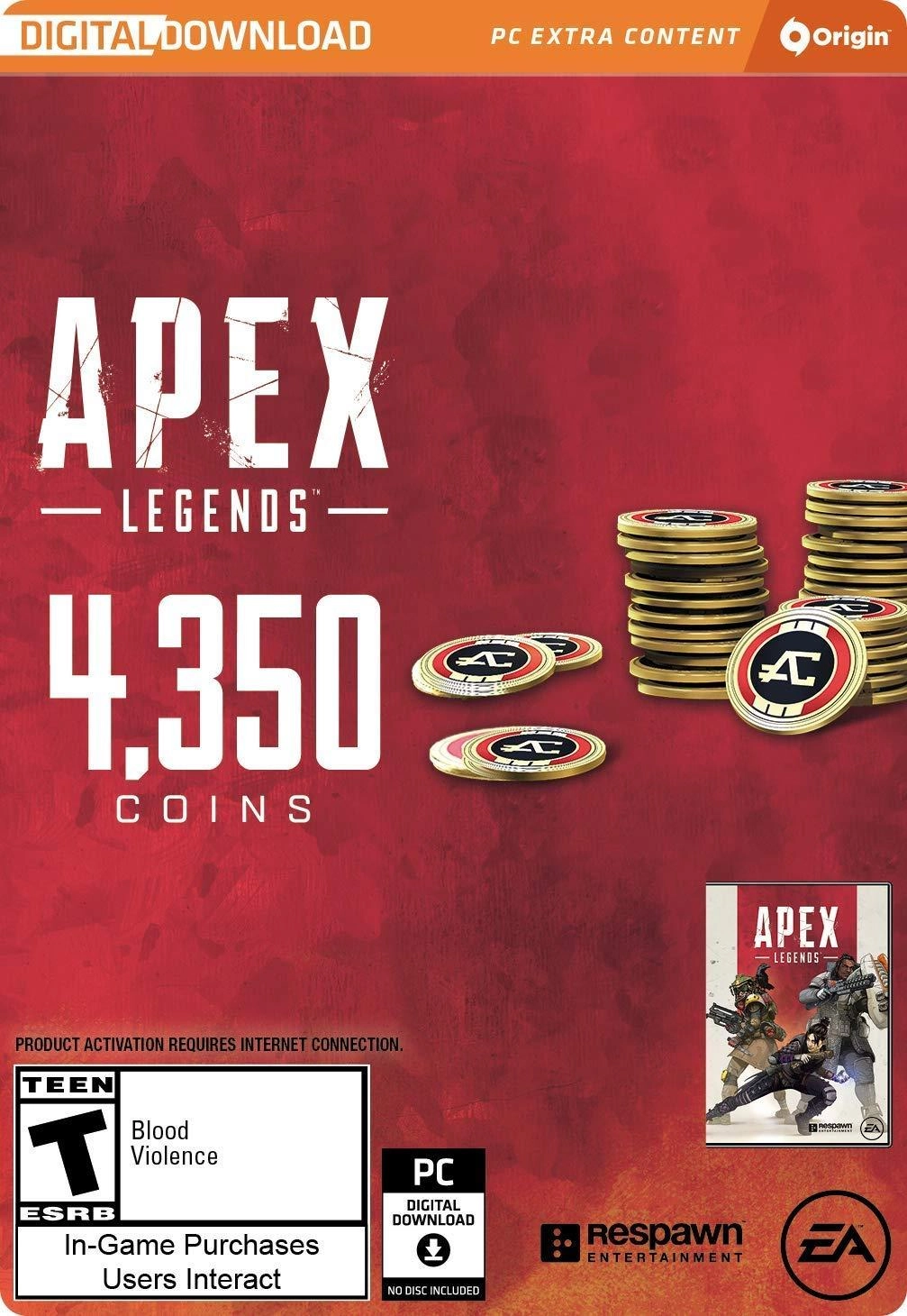 Apex Legends 4350 Coins PC Origin  for sale in Emirates from Games2all