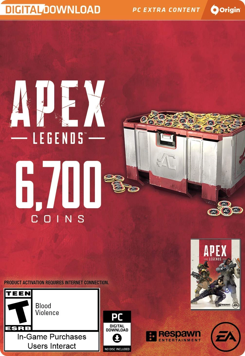 Apex Legends 6700 Coins PC Origin  for sale in Emirates from Games2all