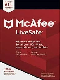 Mcafee Livesafe 1 Year 1 Device CD Key   for sale in Emirates from Games2all