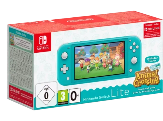 Nintendo Switch Lite Console - Turquoise - Animal Crossing