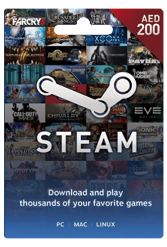 Steam Wallet Gift Card UAE 200 AED  for sale in Emirates from Games2all