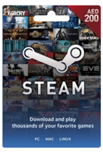 Steam Wallet Gift Card UAE 200 AED -  for sale in Emirates from Games2all