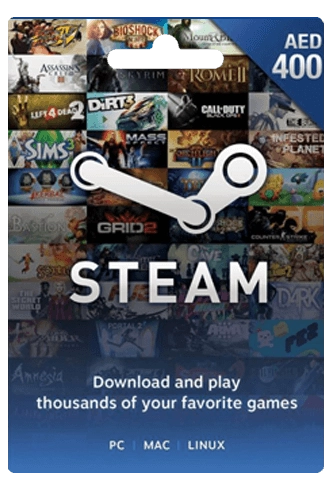 Steam Wallet Gift Card UAE 400 AED  for sale in Emirates from Games2all