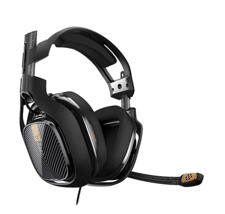 Astro A40 Gold Edition Wired Gaming Headphone - 3.5 mm - Black / Gold