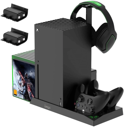  Cooling Stand with Charging Station for Xbox Series X - Black