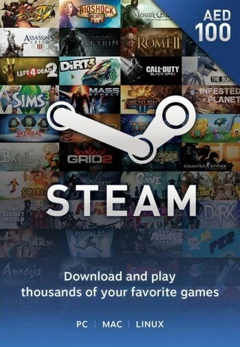 Steam Wallet Gift Card UAE 100 AED  for sale in Emirates from Games2all