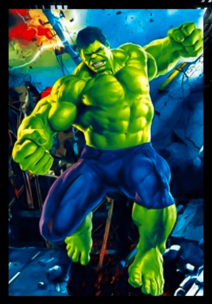 Hulk in 3 Different Scenes - 3D Marvel Poster   for sale in Emirates from Games2all