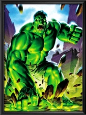 Hulk in 3 Different Scenes - 3D Marvel Poster   for sale in Emirates from Games2all