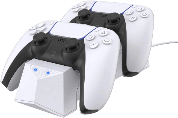 GameWill Dual Charging Dock for PS5 DualSense Wireless Controllers - White  for sale in Emirates from Games2all