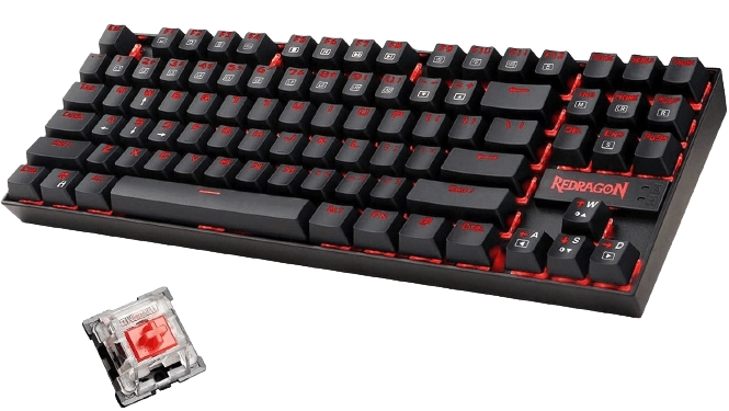 Redragon K552 Kumara Wired Mechanical Gaming Keyboard - Red Linear Switches  for sale in Emirates from Games2all