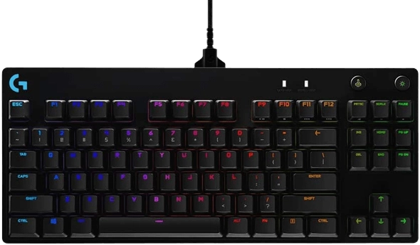 Logitech G PRO RGB Gaming Keyboard with Mechanical Blue Clicky Switches - Black  for sale in Emirates from Games2all