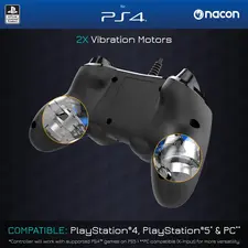 Nacon Wired Compact Controller for PS4 - Black  for sale in Emirates from Games2all