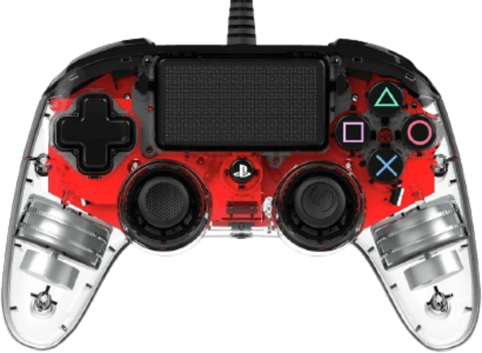 Nacon Wired Illuminated Compact PS4 Controller- Red