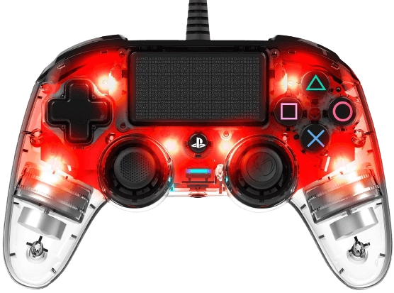 Nacon Wired Illuminated Compact PS4 Controller- Red  for sale in Emirates from Games2all