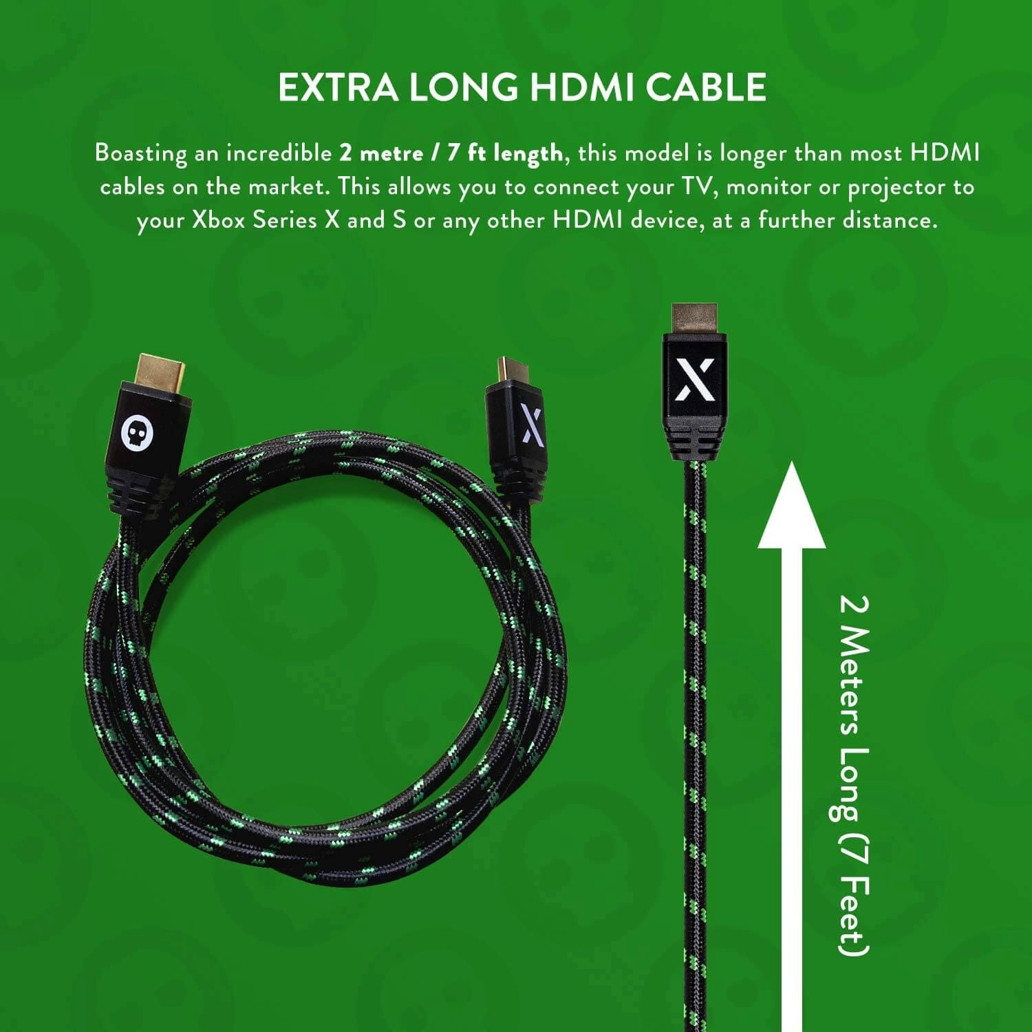 NUMSKULL 4K Ultra HD HDMI 2.0 Cable - 2m (7ft) (Xbox Design)  for sale in Emirates from Games2all