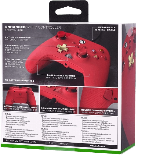 PowerA Enhanced Wired Controller for Xbox - Bold Red   for sale in Emirates from Games2all