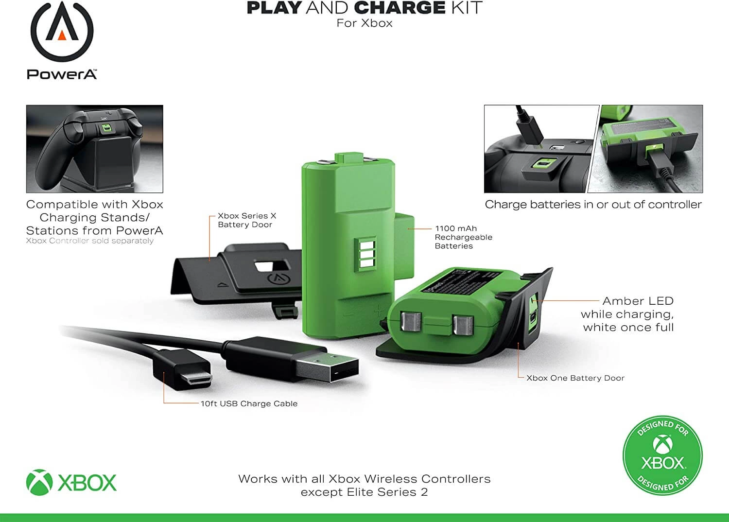 PowerA Xbox Series X Play and Charge Kit for Xbox  for sale in Emirates from Games2all