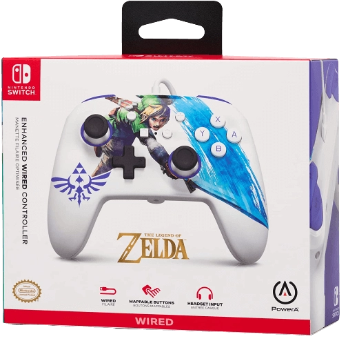 PowerA Enhanced Zelda Wired Controller for Nintendo Switch - Master Sword Attack  for sale in Emirates from Games2all