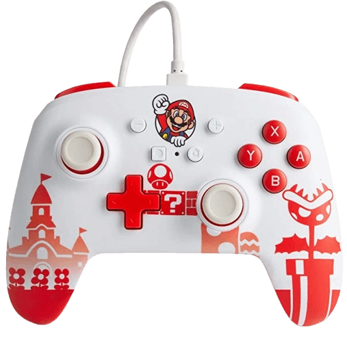 PowerA Enhanced Wired Controller for Nintendo Switch - Mario Red & White  for sale in Emirates from Games2all