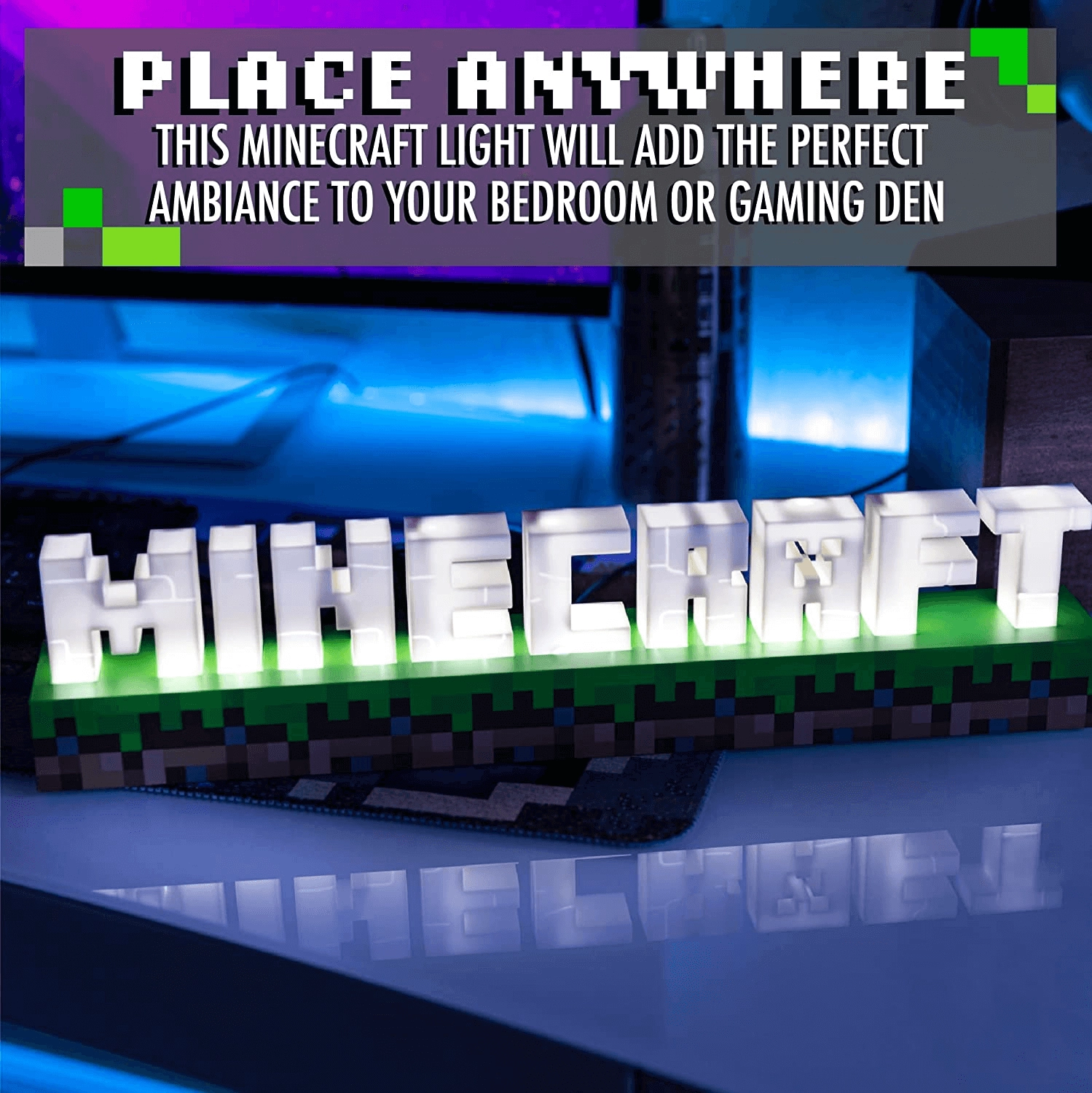 Paladone Minecraft Logo LED Light Lamp  for sale in Emirates from Games2all