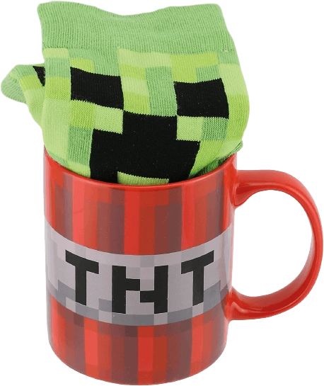 Paladone Minecraft Mug and Socks (TNT and Creeper Design)  for sale in Emirates from Games2all